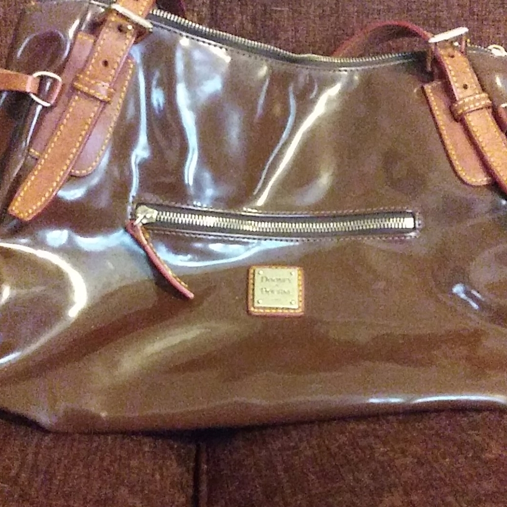 Brown patent Dooney and Bourke